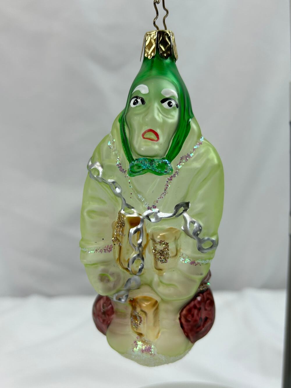 Inge-Glas Jacob Marley Ghost A Christmas Carol Glass Ornament Germany 4.5"